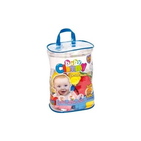 Clemmy Baby Puha építőkockák 24 db táskában