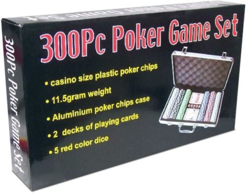 Alu bőröndös póker szett 300db zsetonnal