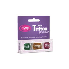 Csillámpor szett 3 x 2,5 ml Smaragdzöld, Arany, Bíbor