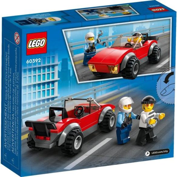 LEGO City 60392 - Rendőrségi motoros autós üldözés