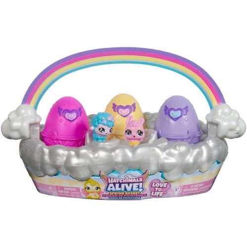 Hatchimals: Tavaszi kosár 3db meglepetés figurával