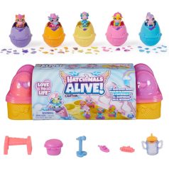   Hatchimals Alive: 12db-os meglepetésfigura önkeltető tojásban, tojástartóval