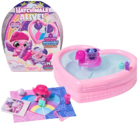 Hatchimals Alive! : Neon Szivárvány Medence party játékszett