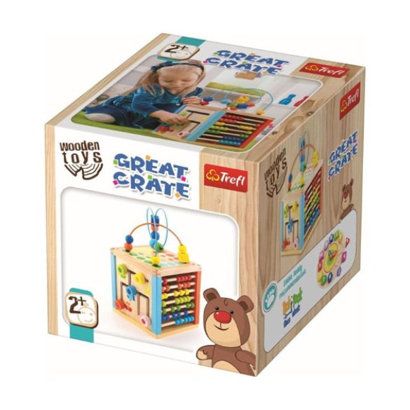 Nagy játszókocka fa fejlesztő játék