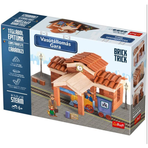 Brick Trick Téglából építünk: Vasútállomás építőjáték – Trefl