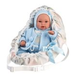 Llorens: 36cm-es síró kisfiú baba hordozóval