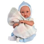 Llorens: 36cm-es síró kisfiú baba hordozóval