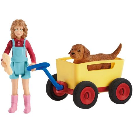 Schleich Kirándulás kézikocsival