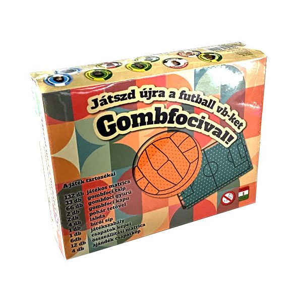 Játszd újra a futball vb-ket gombfocival  Társasjáték szett 