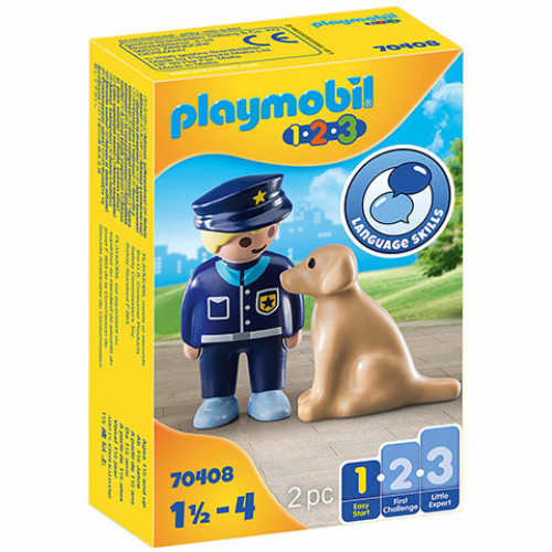 Playmobil 70408 - 1.2.3 Rendőr kutyával