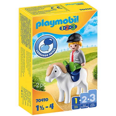Playmobil 70410 - 1.2.3 Kisfiú pónival