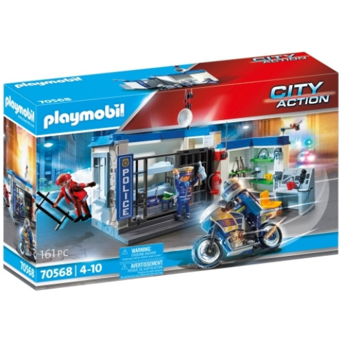Playmobil 70568 - Rendőrség börtönnel és motoros rendőrrel