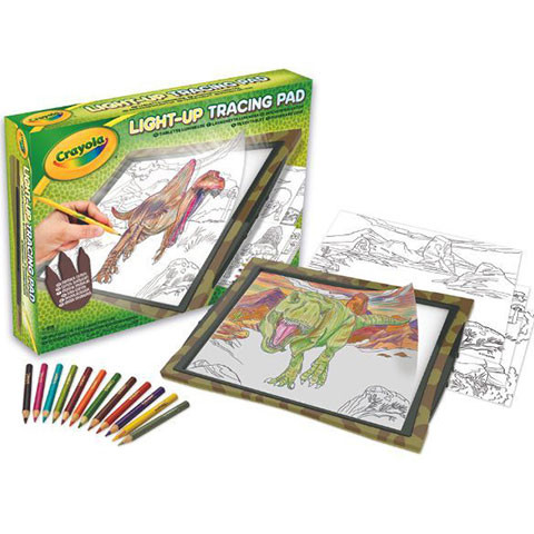 Crayola : Dinós világító rajztábla sablonnal 