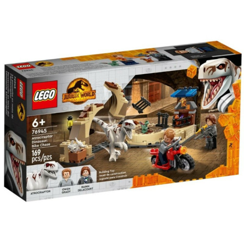LEGO Jurassic World 76945 - Atrociraptor dinoszaurusz: Motoros üldözés