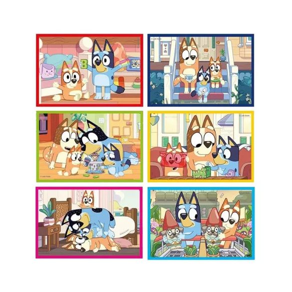 Bluey Play All Day mesekocka 6 db-os Clementoni