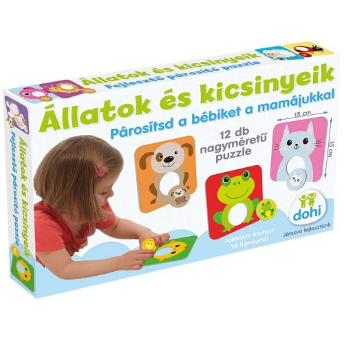 Állatok és Kicsinyeik Párosító Puzzle