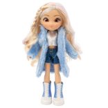 UNIQUE EYES bűvös szemű baba kétféle ruhával - REBECA