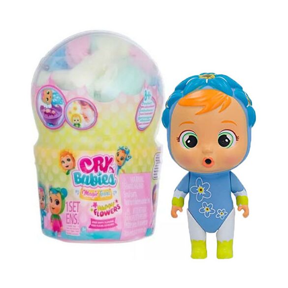 Cry Babies Varázskönnyek - Happy Flower  kék baba