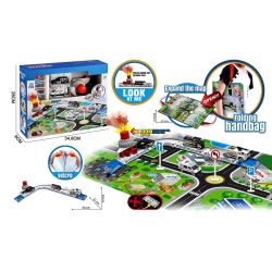   Térképpálya katapult - kilövős rendőrségi játékszett dobozban