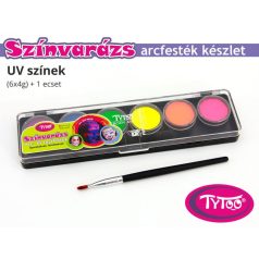 TyToo Színvarázs Arcfesték szett 6x4 g UV-neon színek