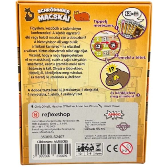 Schrödinger macskái társasjáték