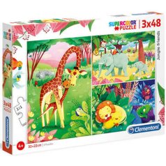 Dzsungel barátok 3x48 db-os puzzle