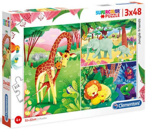 Dzsungel barátok 3x48 db-os puzzle