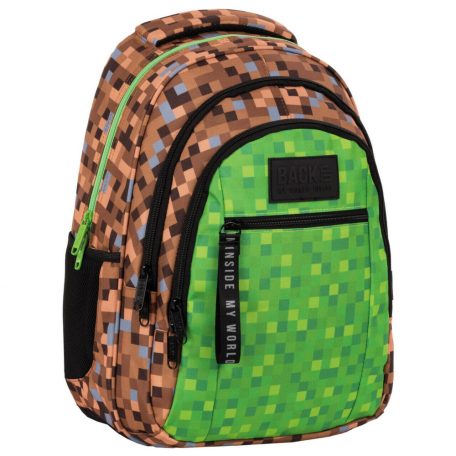 Minecraft mintás hátizsák, iskolatáska, 42x30x20cm, BackUp 2021