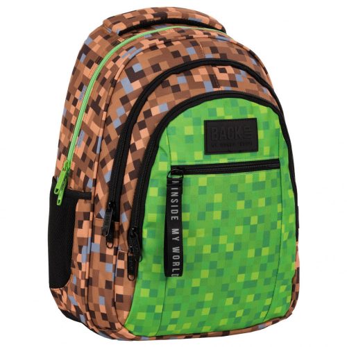 Minecraft mintás hátizsák, iskolatáska, 42x30x20cm, BackUp 2021
