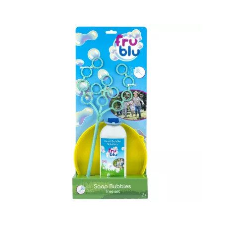 FruBlu: Fa alakú buborékfújó szett 0,4 liter folyadékkal