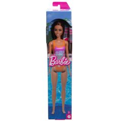 Barbie Beach baba lila színü, mintás fürdőruhában