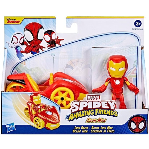 Pókember: Póki és csodálatos barátai Vasember játékfigura autóval – Hasbro