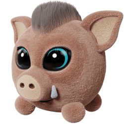   Flockies játékfigura: 1. széria - Varacskos Disznó Walter