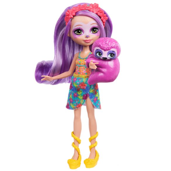 Enchantimals: Sunshine Beach - Sabindra Sloth baba és Hang a lila lajhár