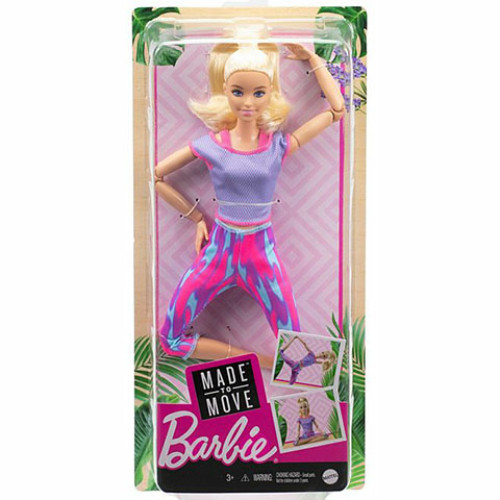 Barbie Hajlékony jógababa szőke hajjal lila ruhában