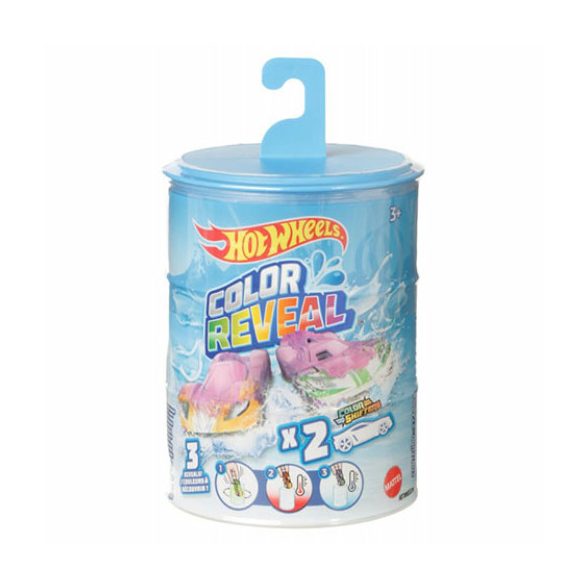 Hot Wheels: Color Reveal meglepetés színváltós kisautók, 2 db