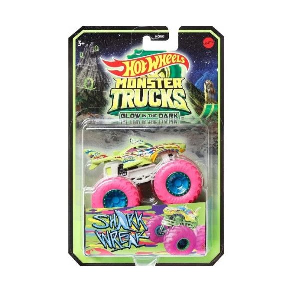 Hot Wheels Monster Trucks : Rodger Dodger sötétben világító kisautó - Mattel 