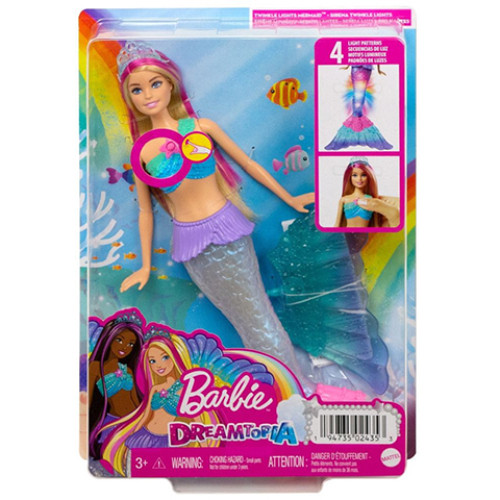 Barbie tündöklő szivárványsellő baba
