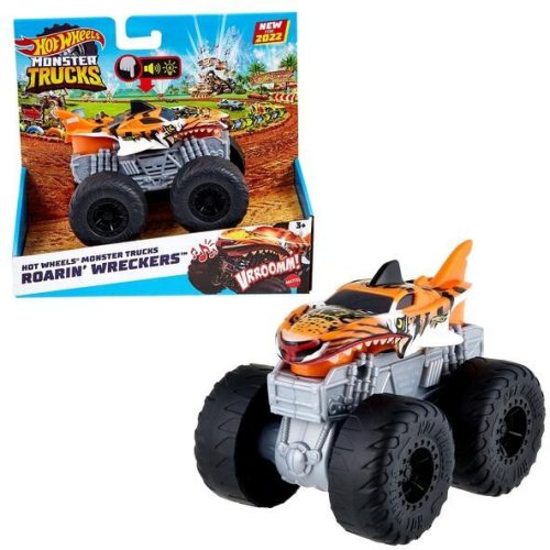 Mattel Hot Wheels Monster Trucks - Tiger Shark kisautó hangeffekttel 1:42