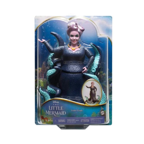 Disney A kis hableány : Ursula tengeri  boszorkány baba kék ruhában 30 cm 