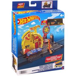   Mattel Hot Wheels: City Speedy Pizza Pick-Up kezdő pályaszett - Mattel 
