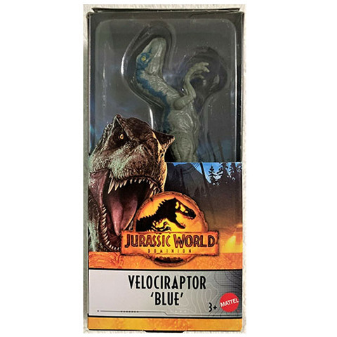 Jurassic World Világuralom: Kék a velociraptor mini dínó figura - Mattel