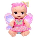 My Garden Baby: Édi-Bébi Meggyógyítalak - Rózsaszín pillangó 30 cm baba