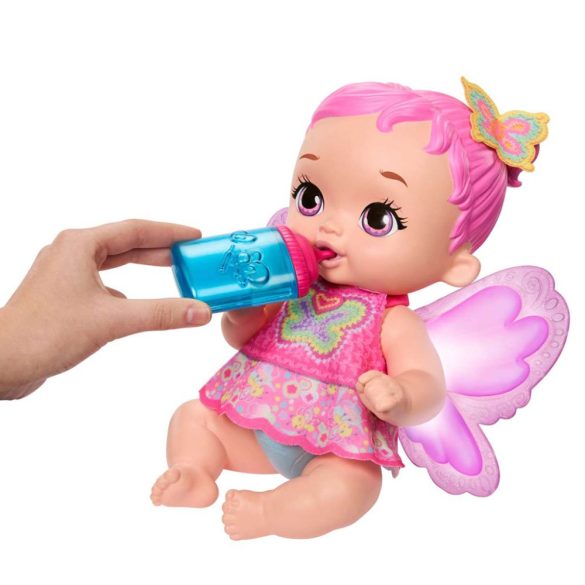 My Garden Baby: Édi-Bébi Meggyógyítalak - Rózsaszín pillangó 30 cm baba