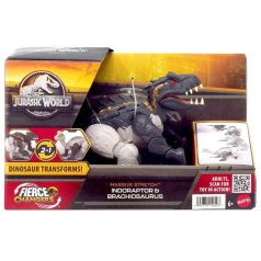   Jurassic World: Deluxe átalakuló dinó figura - Indoraptor és Brachiosaurus