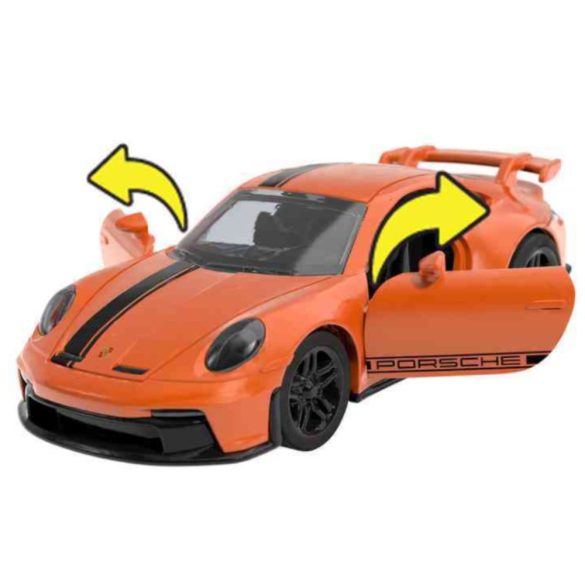 Hot Wheels: Pull-Back Speeders Porsche 911 GT3 hátrahúzható fém kisautó modell 1/43 - Mattel