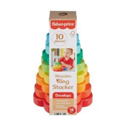 Fisher-Price: Wood Fa Gyűrűpiramis fejlesztő játék