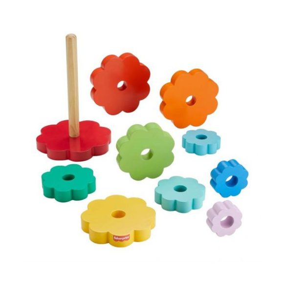 Fisher-Price: Wood Fa Gyűrűpiramis fejlesztő játék