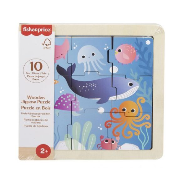Fisher-Price: Tengeri állatok fa kirakós táblácska