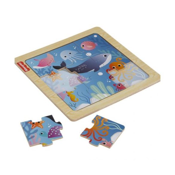 Fisher-Price: Tengeri állatok fa kirakós táblácska